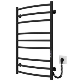 Електрична сушарка для рушників Deffi Класик Еліт П9 400х800 праве підключення JD03 чорний C.KE.80.40.9.E.B.R.1