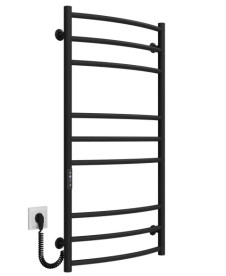 Электрический полотенцесушитель Deffi Классик Элит П9 400х1000 левое подключение JD03 черный C.KE.100.40.9.E.B.L.1