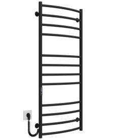 Електрична сушарка для рушників Deffi Еліт П12 400х1200 ліве підключення JD03 чорний C.KE.120.40.12.E.B.L.1