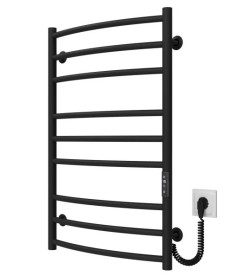 Електрична сушарка для рушників Deffi Класик Еліт П9 500х800 праве підключення JD03 чорний C.KE.80.50.9.E.B.R.1