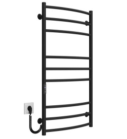 Электрический полотенцесушитель Deffi Классик Элит П9 500х1000 левое подключение JD03 черный C.KE.100.50.9.E.B.L.1