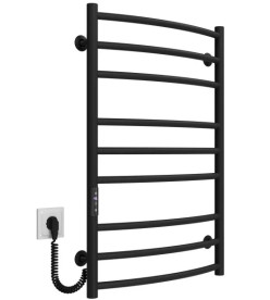 Электрический полотенцесушитель Deffi Классик Элит П9 600х800 левое подключение JD03 черный C.KE.80.60.9.E.B.L.1