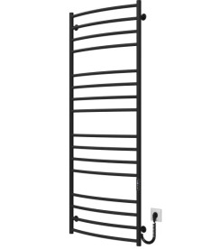 Електрична сушарка для рушників Deffi Класик Еліт П16 600х1600 праве підключення JD03 чорний C.KE.160.60.16.E.B.R.1