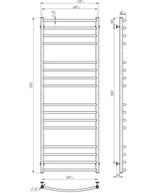 Електросушарка для рушників Deffi Класик Еліт П16 600х1700 ліве підключення хром C.KE.170.60.15.E.C.L.5