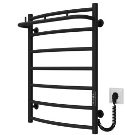 Електрична сушарка для рушників Deffi Класик N П7 500х700 праве підключення JD03 чорний C.KN.70.50.7.E.B.R.1