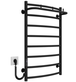 Электрический полотенцесушитель Deffi Классик N П8 500х800 левое подключение JD03 черный C.KN.80.50.8.E.B.L.1