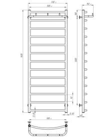 Электрический полотенцесушитель Deffi Классик N П13 500х1400 правое подключение хром C.KN.140.50.13.E.C.R.5