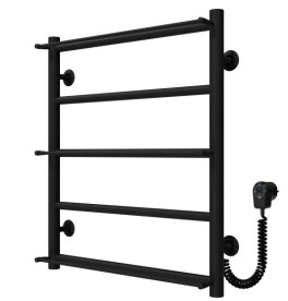 Электрический полотенцесушитель Deffi Ladder П5 500х600 правое подключение черный C.LK.60.50.5.E.B.L.5