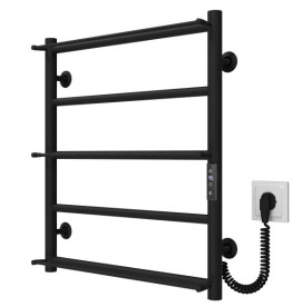 Електрична сушарка для рушників Deffi Ladder П5 500х600 праве підключення JD03 чорний C.LK.60.50.5.E.B.R.1