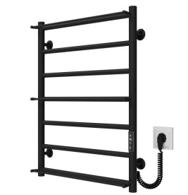 Электрический полотенцесушитель Deffi Ladder П7 500х700 правое подключение JD03 черный C.LK.70.50.7.E.B.R.1