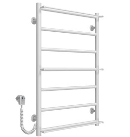 Электрический полотенцесушитель Deffi Ladder П7 500х800 левое подключение белый C.LK.80.50.7.E.W.R.5