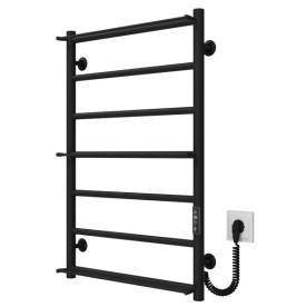 Електрична сушарка для рушників Deffi Ladder П7 500х800 праве підключення JD03 чорний C.LK.80.50.7.E.B.R.1