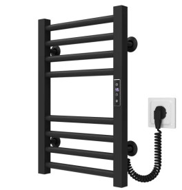 Электрический полотенцесушитель Deffi Lima П8 300х500 правое подключение JD04 черный A.LI.50.30.8.E.B.R.2