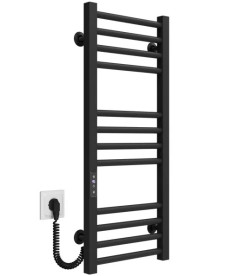 Электрический полотенцесушитель Deffi Lima П12 300х800 левое подключение JD04 черный A.LI.80.30.12.E.B.L.2