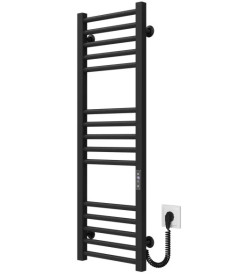 Электрический полотенцесушитель Deffi Lima П15 400х1000 правое подключение JD04 черный A.LI.100.40.15.E.B.R.2