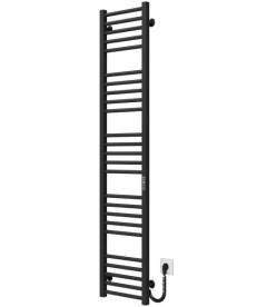 Электрический полотенцесушитель Deffi Lima П25 400х1600 правое подключение JD04 черный A.LI.160.40.25.E.B.R.2