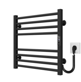 Электрический полотенцесушитель Deffi Lima П8 500х500 правое подключение JD04 черный A.LI.50.50.8.E.B.R.2