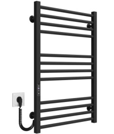 Електрична сушарка для рушників Deffi Lima П12 500х800 ліве підключення JD04 чорний A.LI.80.50.12.E.B.L.2