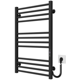 Электрический полотенцесушитель Deffi Lima П12 600х800 правое подключение JD04 черный A.LI.80.60.12.E.B.R.2