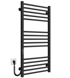 Электрический полотенцесушитель Deffi Lima П15 600х1000 левое подключение JD04 черный A.LI.100.60.15.E.B.L.2