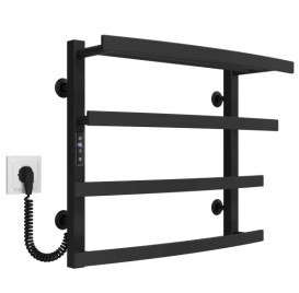 Електрична сушарка для рушників Deffi Lotos П4 400х500 ліве підключення JD04 чорний A.LO.50.40.4.E.B.L.2