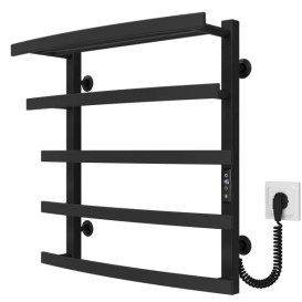 Електрична сушарка для рушників Deffi Lotos П5 400х600 праве підключення JD04 чорний A.LO.60.40.5.E.B.R.2