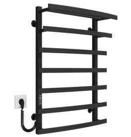 Електрична сушарка для рушників Deffi Lotos П7 400х800 ліве підключення JD04 чорний A.LO.80.40.7.E.B.L.2