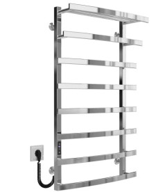 Электрический полотенцесушитель Deffi Lotos П8 400х1000 левое подключение JD04 хром A.LO.100.40.8.E.C.L.2