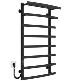 Електрична сушарка для рушників Deffi Lotos П8 400х1000 ліве підключення JD04 чорний A.LO.100.40.8.E.B.L.2