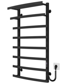 Електрична сушарка для рушників Deffi Lotos П8 400х1000 праве підключення JD04 чорний A.LO.100.40.8.E.B.R.2