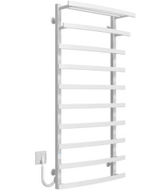 Електрична сушарка для рушників Deffi Lotos П10 400х1200 ліве підключення WD04 білий A.LO.120.40.10.E.W.L.4