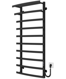 Электрический полотенцесушитель Deffi Lotos П10 400х1200 правое подключение JD04 черный A.LO.120.40.10.E.B.R.2