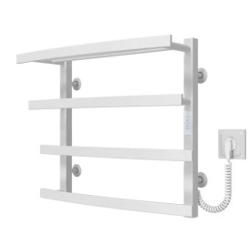 Электрический полотенцесушитель Deffi Lotos П4 500х500 правое подключение WD04 белый A.LO.50.50.4.E.W.R.4