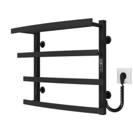 Электрический полотенцесушитель Deffi Lotos П4 500х500 правое подключение JD04 черный A.LO.50.50.4.E.B.R.2