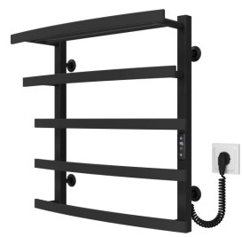 Электрический полотенцесушитель Deffi Lotos П5 500х600 правое подключение JD04 черный A.LO.60.50.5.E.B.R.2