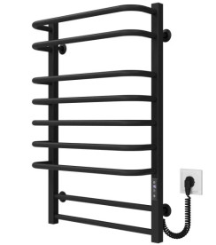 Електрична сушарка для рушників Deffi Lux П9 400х800 праве підключення JD04 чорний A.LU.80.40.9.E.B.R.2