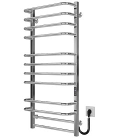 Электрический полотенцесушитель Deffi Lux П12 400х1100 правое подключение JD04 хром A.LU.110.40.12.E.C.R.2