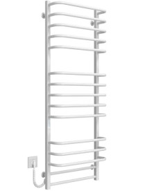 Электрический полотенцесушитель Deffi Lux П15 400х1400 левое подключение WD04 белый A.LU.140.40.15.E.W.L.4