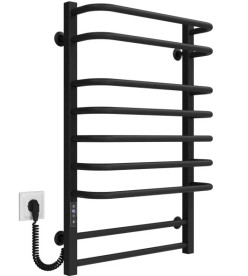 Електрична сушарка для рушників Deffi Lux П9 500х800 ліве підключення JD04 чорний A.LU.80.50.9.E.B.L.2