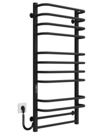 Электрический полотенцесушитель Deffi Lux П12 500х1100 левое подключение JD04 черный A.LU.110.50.12.E.B.L.2