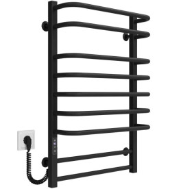 Электрический полотенцесушитель Deffi Lux П9 600х800 левое подключение JD04 черный A.LU.80.60.9.E.B.L.2