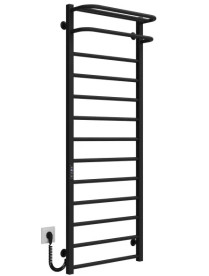 Электрический полотенцесушитель Deffi Lux Hotel П13 400х1400 левое подключение JD04 черный A.LH.140.40.13.E.B.L.2