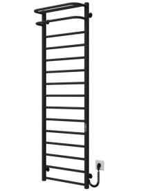 Сушарка для рушників електрична Deffi Lux Hotel П15 400х1600 праве підключення JD04 чорний A.LH.160.40.15.E.B.R.2