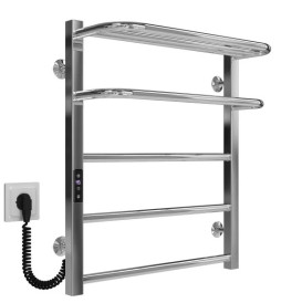 Сушарка для рушників електрична Deffi Lux Hotel П5 500х600 ліве підключення JD04 хром A.LH.60.50.5.E.C.L.2