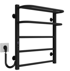 Сушарка для рушників електрична Deffi Lux Hotel П5 500х600 ліве підключення JD04 чорний A.LH.60.50.5.E.B.L.2