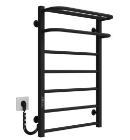 Сушарка для рушників електрична Deffi Lux Hotel П7 500х800 ліве підключення JD04 чорний A.LH.80.50.7.E.B.L.2