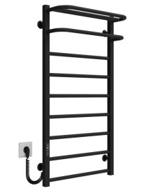 Сушарка для рушників електрична Deffi Lux Hotel П9 500х1000 ліве підключення JD04 чорний A.LH.100.50.9.E.B.L.2