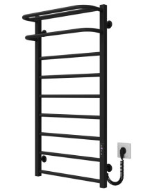 Сушарка для рушників електрична Deffi Lux Hotel П9 500х1000 праве підключення JD04 чорний A.LH.100.50.9.E.B.R.2