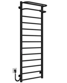 Електрична сушарка для рушників Deffi Lux Hotel П13 500х1400 ліве підключення JD04 чорний A.LH.140.50.13.E.B.L.2