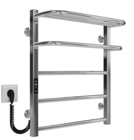 Электрический полотенцесушитель Deffi Lux Hotel П5 600х600 левое подключение JD04 хром A.LH.60.60.5.E.C.L.2